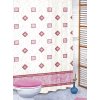 Kúpeľňový záves ružové štvorca 180x200cm