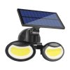 Dvojité solárne vonkajšie 108 LED COB osvetlenie s pohybovým senzorom