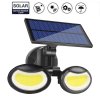 Dvojité solárne vonkajšie 108 LED COB osvetlenie s pohybovým senzorom