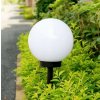 LED Solárna záhradná lampa guľa 15 cm