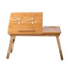 Bambusový skladací stôl na notebook