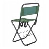 Kempingová skládací židlička s držákem na rybářský prut zelená