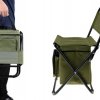 Kempingová skládací židle s termo brašnou zelená