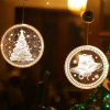 Karácsonyi 3D függő ólomüveg-hatású dekoráció