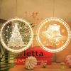 Karácsonyi 3D függő ólomüveg-hatású dekoráció
