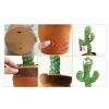 Táncoló, beszélő és éneklő USB plüss kaktusz, 32 cm