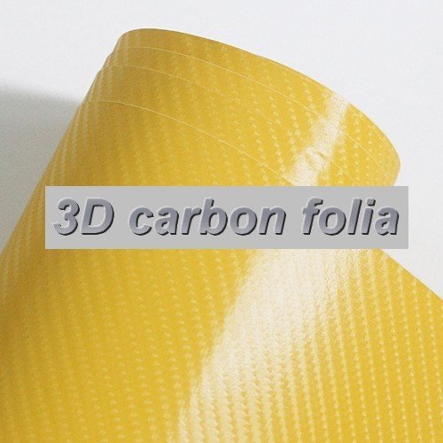 3D karbonová folie žlutá (š.1,27m)