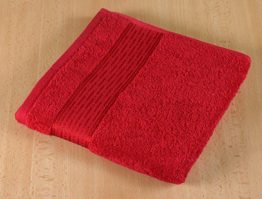 Froté uterák 50x100cm prúžok 450g červená