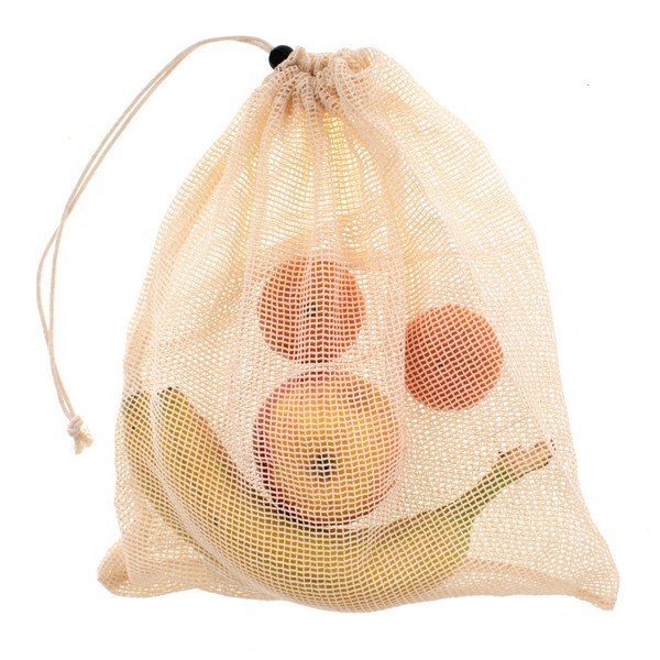Síťový sáček z bavlny na ovoce a zeleninu 20x22,5 cm