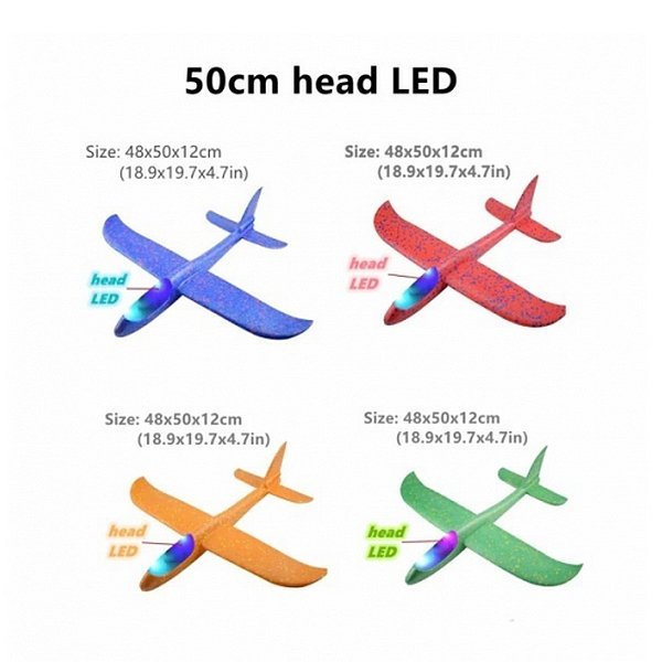 Svítící LED házecí letadlo 47x49 cm