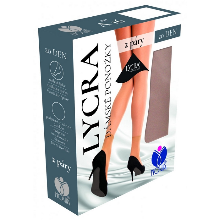Dámské ponožky NOVIA | s lycrou A16 tělová 27