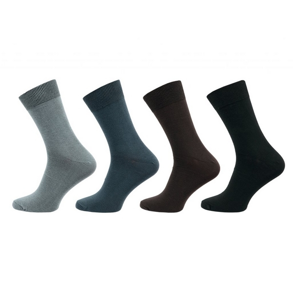 NOVIA Pánské ponožky hladká Lycra - balení 5 párů 27-29 (41-43) mix barev