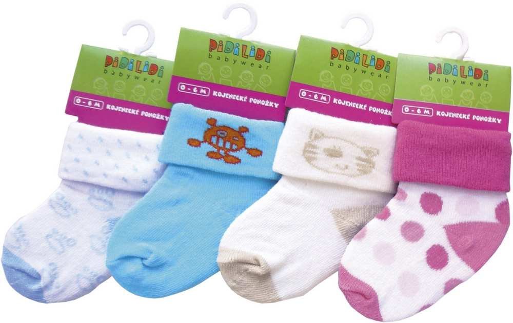 Dojčenské ponožky 0 - 6 mesiacov 1 pár Dievčenské
