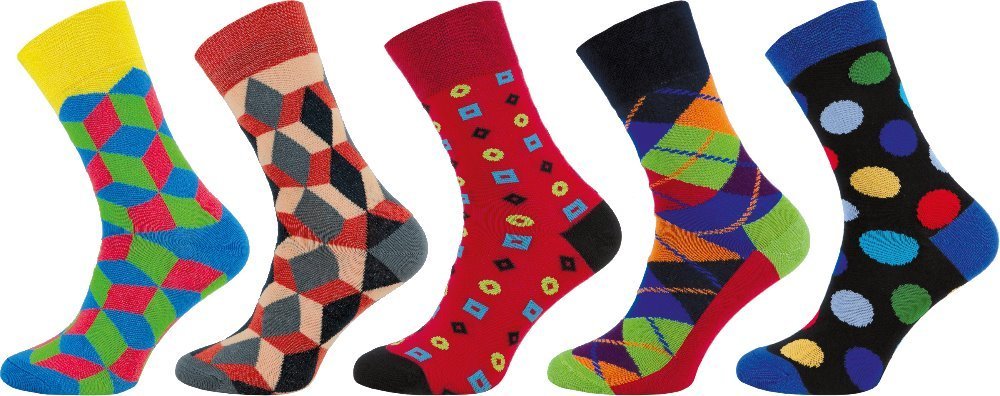 Ponožky Happy Socks 5 párů tvary