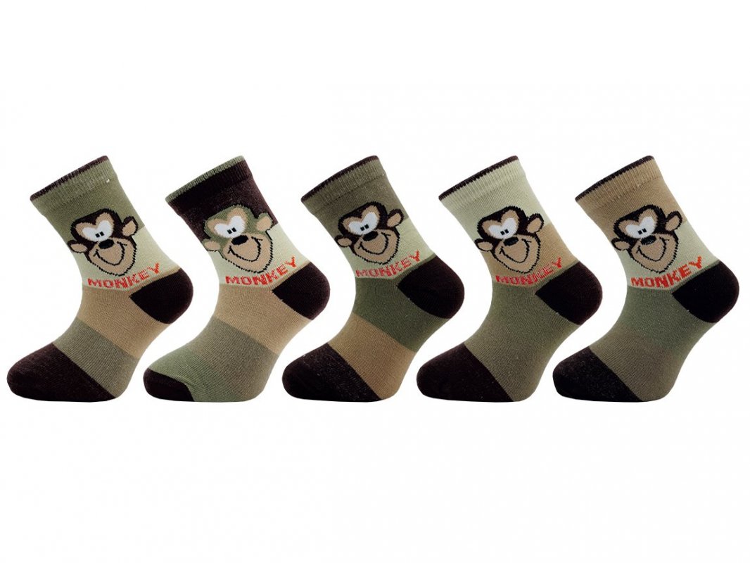 Detské ponožky Opice 5 párov