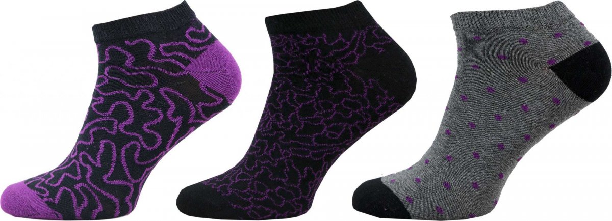 Dámské kotníkové ponožky multipack 3 páry