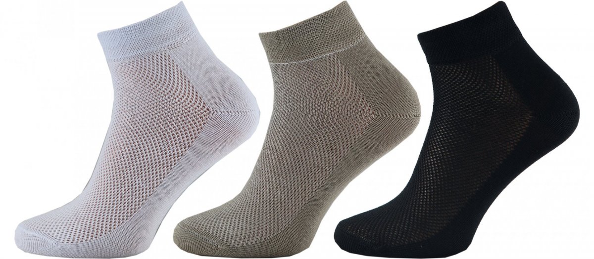 Dámske ponožky vyšší lem 5 párov biela
