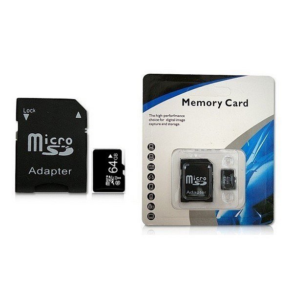 Memóriakártya Micro SDHC 64 GB C10 + adapter
