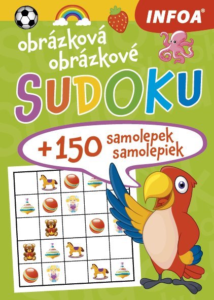 Obrázková/obrázkové sudoku + 150 samolepek/150 samolepiek – zelený sešit/zelený zošit