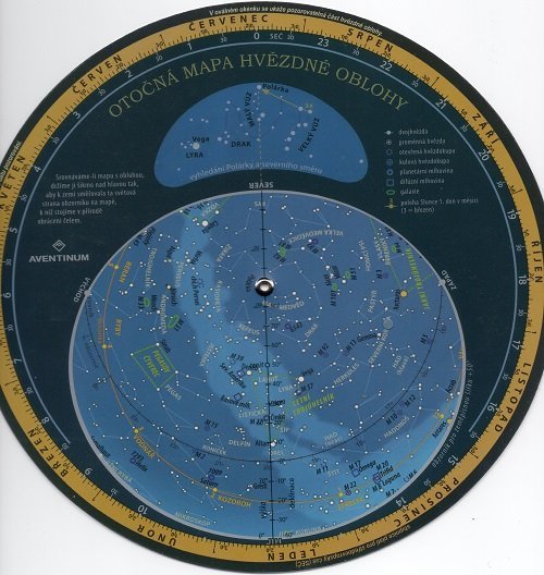 Otočná mapa hvězdné oblohy