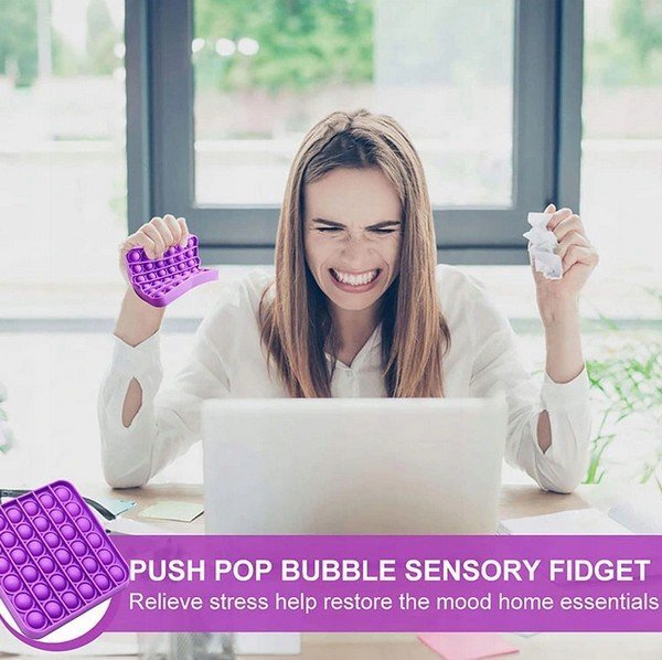 Antistresová senzorická hračka Push Pop Bubble štvorec