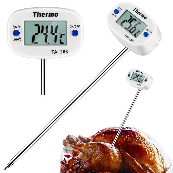 LCD hőmérő főzéshez / sütéshez / grillezéshez