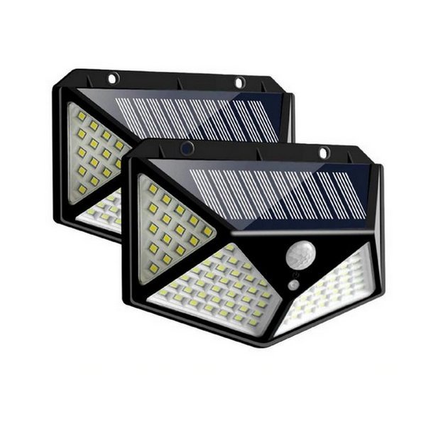 Napelemes kültéri 100 LED SMD lámpa mozgássérzékelővel
