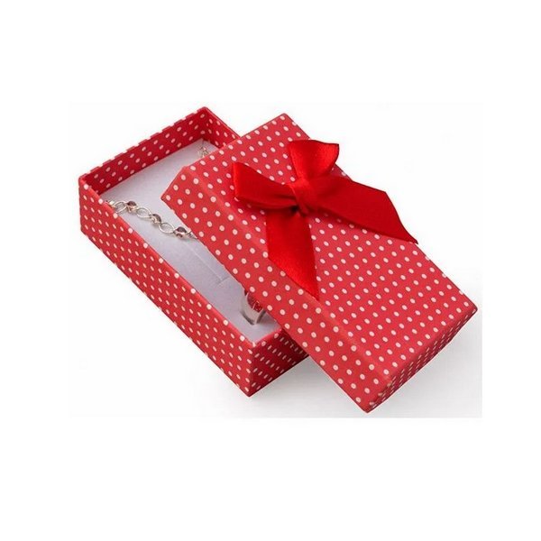 Papírová dárková krabička červená 50 x 80 mm
