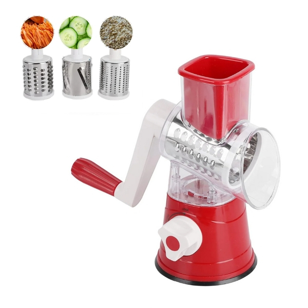 Multifunkčné strúhadlo a krájač ovocia a zeleniny 3v1 Červená