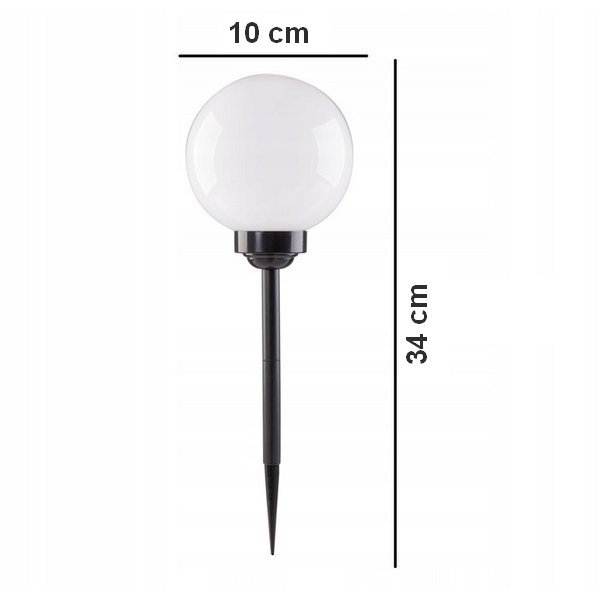 LED Solární zahradní lampa koule 10 cm 2 ks