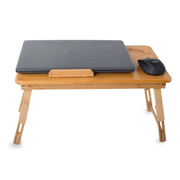 Bambusový skládací stolek na notebook