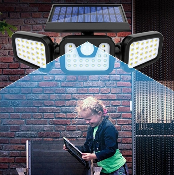 Solar kültéri 180 LED-es COB világítás mozgásérzékelővel