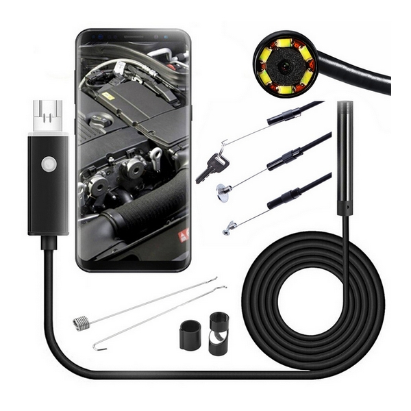 Grugen Endoskop inspekční kamera Android PC USB 10m LED