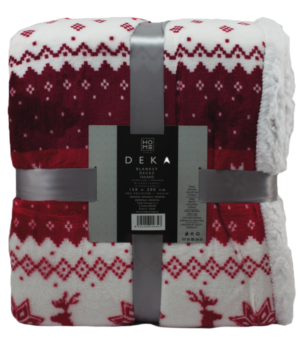 NOVIA Mikroflanelová deka s baránkom vzor C