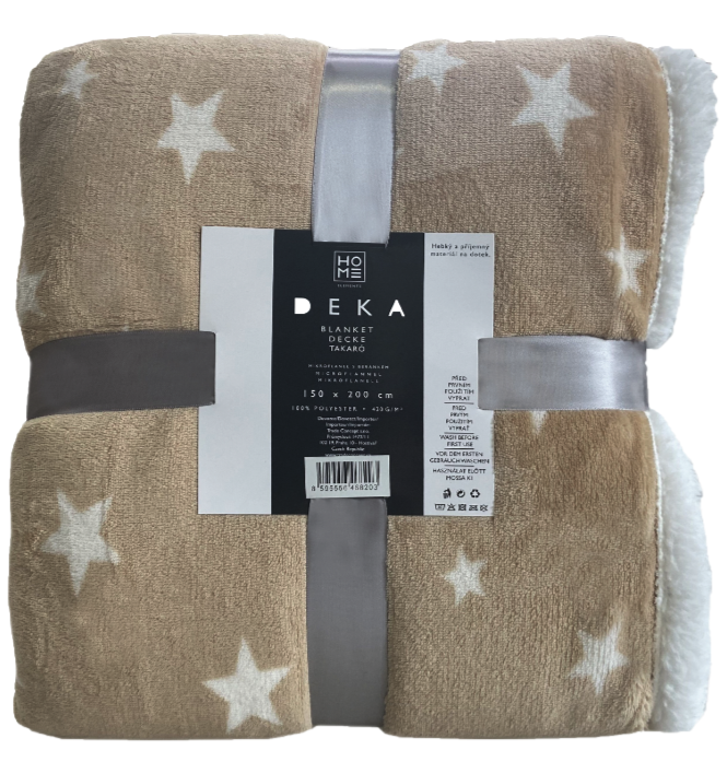 NOVIA Mikroflanelová deka s baránkom vzor E