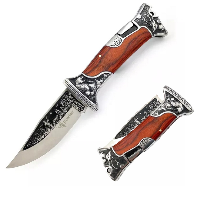 Foxter Skládací lovecký nůž 23 cm + Možnost GRAVÍROVÁNÍ