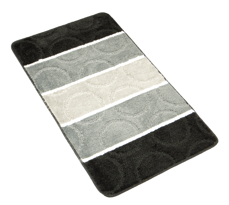 Kúpeľňová predložka 60x100cm Čiernošedé kolesá