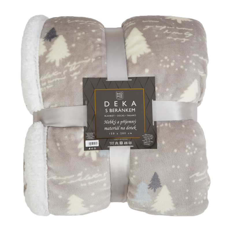 NOVIA Mikroflanelová deka s baránkom vzor I