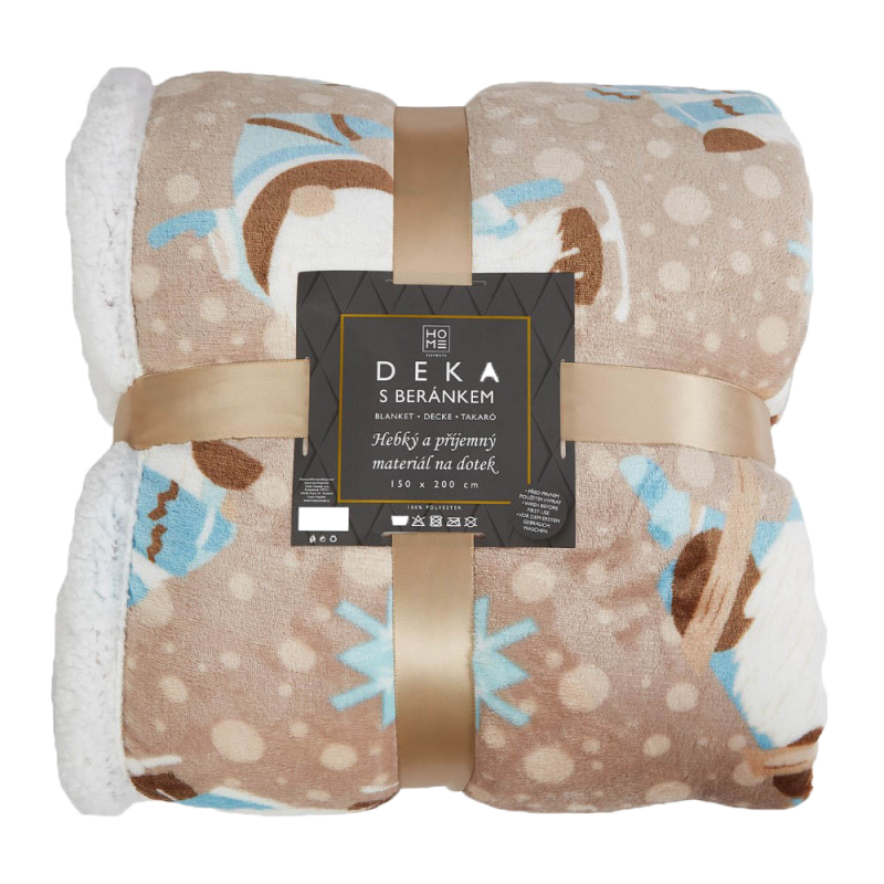 NOVIA Mikroflanelová deka s baránkom vzor J