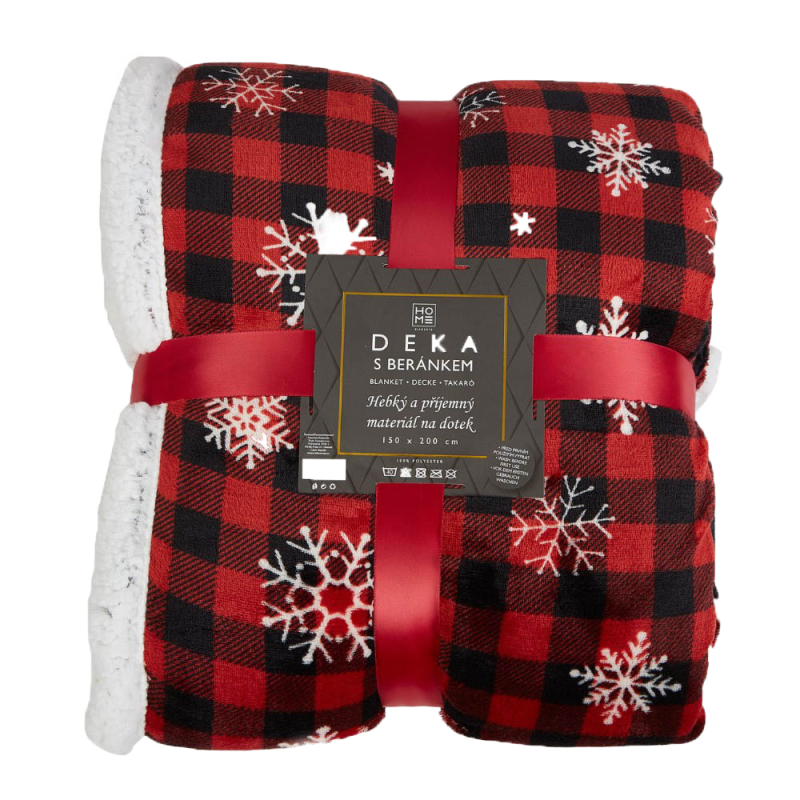 NOVIA Mikroflanelová deka s baránkom vzor K