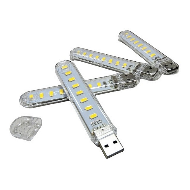 Foxter USB Lampička LED 8 studená biela