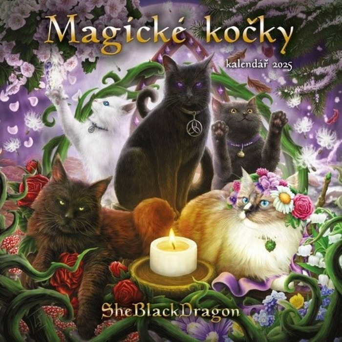 Magické kočky, kalendář 2025 SheBlackDragon