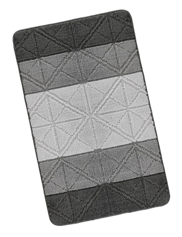 Kúpeľňová predložka 60x100cm Trojuholníky sivé