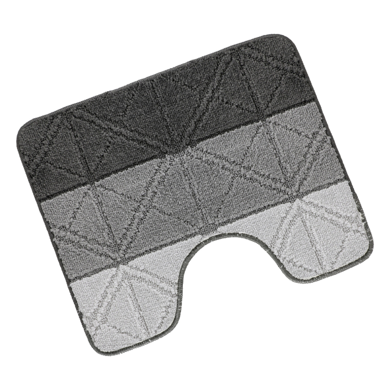 Predložka pred WC 60x50cm Trojuholníky sivé