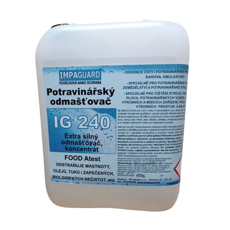 IMPAGUARD IG 240 Čistič a odmasťovač s FOOD atestom - koncentrát 1 l