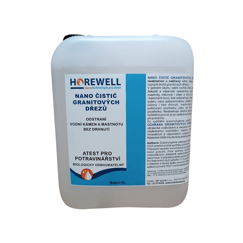 Horewell Nano čistič granitových drezov 5 l Darček Nano handrička z mikrovlákna