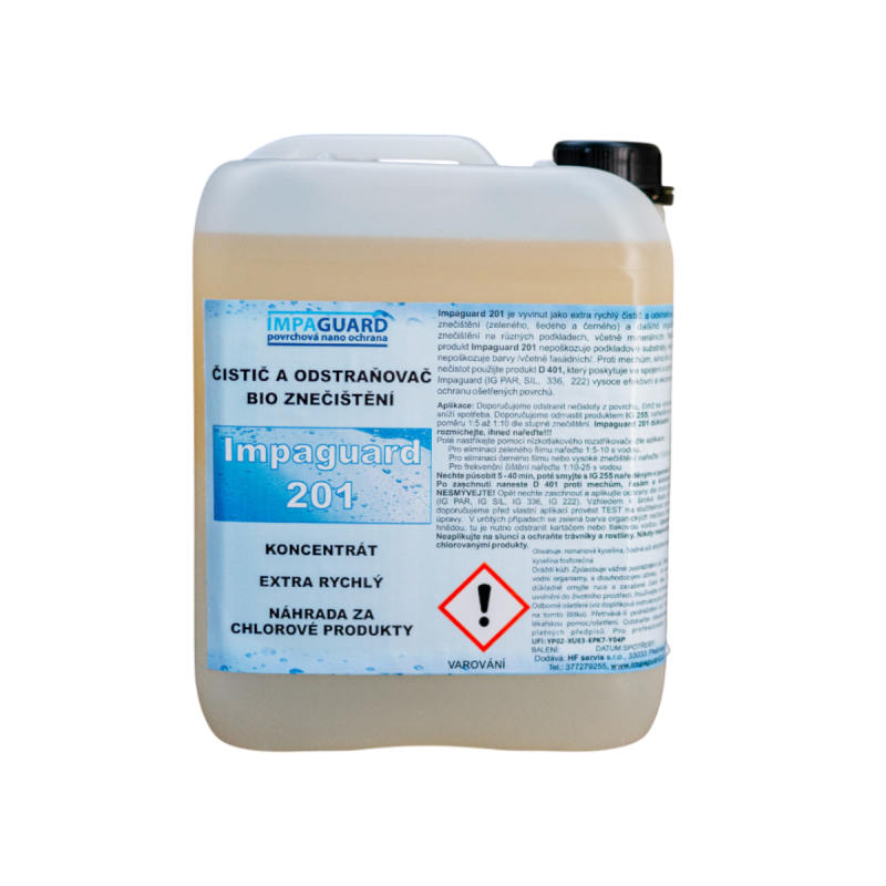 IMPAGUARD IG 201 Čistič a odstraňovač bio znečistenia/biofilmu - BEZ OBSAHU CHLÓRU - koncentrát 5 l