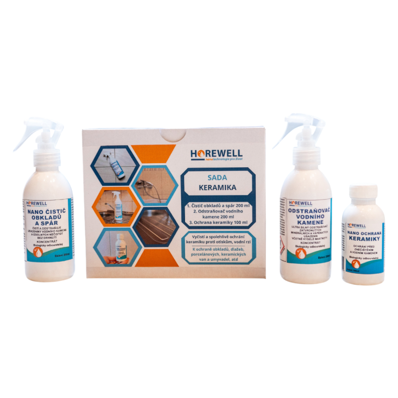 Horewell Nano Sada Keramika Sada 2x200 ml, 1x100 ml Darček Nano handrička z mikrovlákna