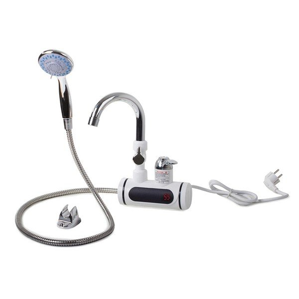 Grugen 7115 LCD prietoková batéria s elektrickým ohrevom vody a sprchou