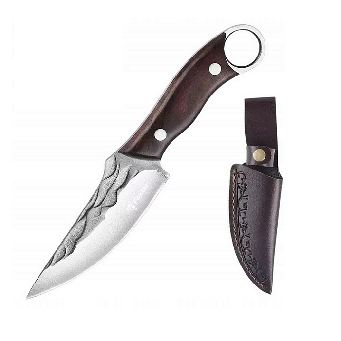 B-SQUL Lovecký nůž s pouzdrem 21 cm + Možnost GRAVÍROVÁNÍ